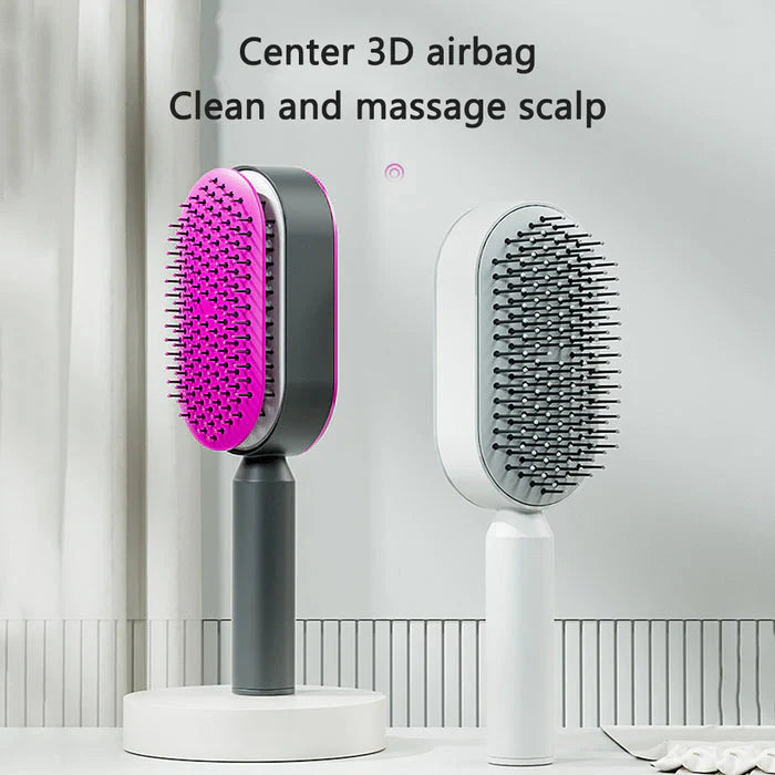 Women's Self-Cleaning Hairbrush - Hair Loss Prevention