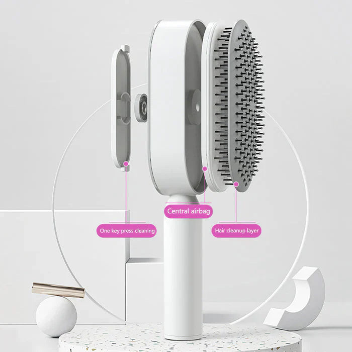 Women's Self-Cleaning Hairbrush - Hair Loss Prevention